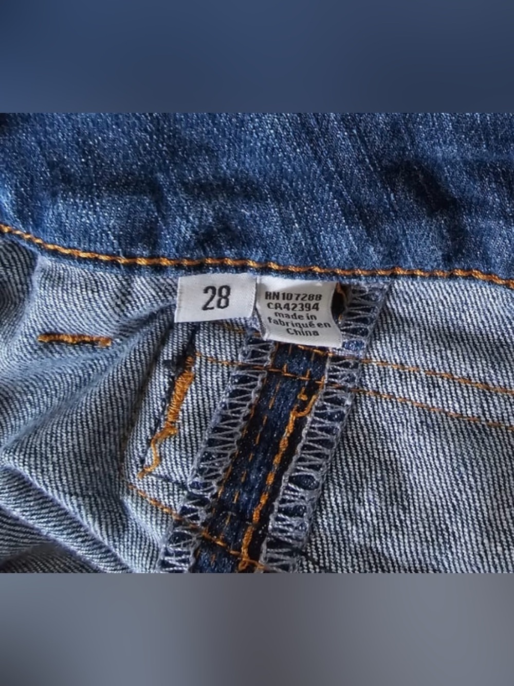Esprit Blue Denim Skirt with Front Zip Accents - Picture 3 of 9
